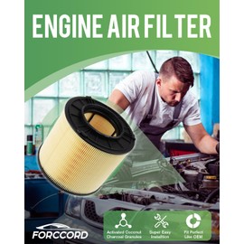 Forccord 2-Pack Engine Air Filter Fits for Q5 18-25, A5 Sportback 17-25, A5 Quattro 18-23, Q5 Sportback 21-25, A4 Quattro/A4 allroad 16-25 Air Filter Replacement 8W0133843C Car Accessories