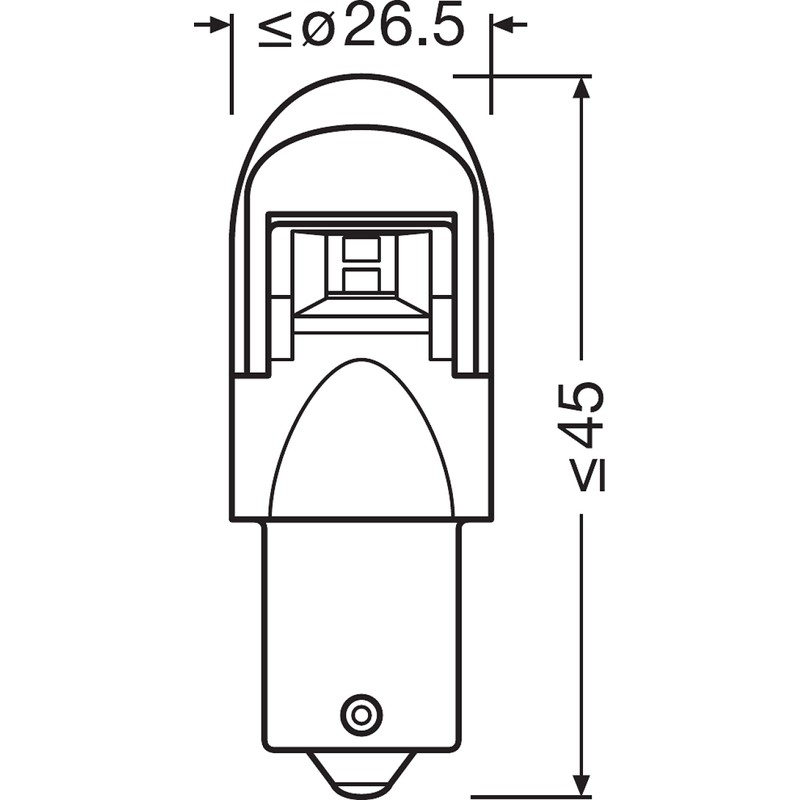 Osram LED 6000K Bulbs Set of Two 12V 2W P21W