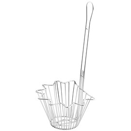 OCS Parts Pro Chef Series 9-Inch Taco Salad Bowl Fry Basket | Nickel Plated Steel Fry Baskets with 18-Inch Handle for 8"-16" Tortillas