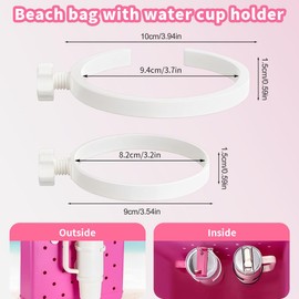 GXGM 1 piece portable cup holder, water cup holder that can be hung on a hole bag, portable accessory for travel, picnic, outdoor, beach and daily use