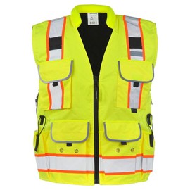 J. J. Keller & Associates, Inc. SAFEGEAR L/XL Type R Class 2 Winter Safety Vest - Fleece Lined, Hi Vis Lime