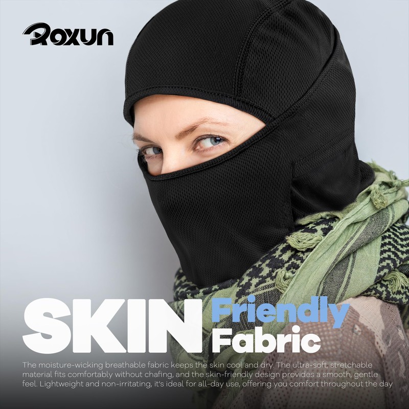 ROXUN Ski Mask Balaclava Shiesty, Motorcycle Football Windproof UV Protector