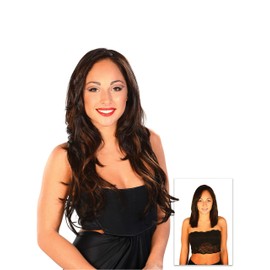 Simply Extensions Remy Double Sided Tape in Hair Extensions Human Hair 21 inch 5pc 45g/pk Seamless Skin Weft Remy Color: 4 Medium Brown - Wavy