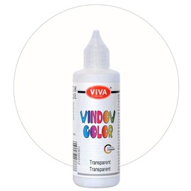 Viva Decor Window Colour (Transparent, 90 ml) Window Paints for Removable Pictures and Stickers for Decoration, Mirrors, Tiles, Vases and Windows - Made in Germany