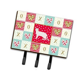 Caroline's Treasures CK5628TH68 Khao Manee #1 Cat Love Leash or Key Holder, Triple, Multicolor