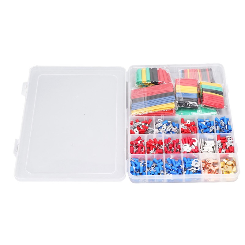 678PCS Cold Pressed Terminals Kit Rubber Electrical Insulated Terminals Assortment