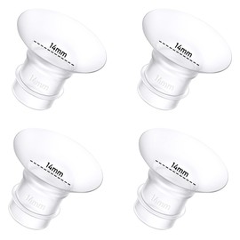 4Pcs Breast Pump Flange Insert 14mm Compatible with Momcozy/Spectra/Medela/eufy/Elvie/Lansinoh/Paruu P10 Breast Pump, Fit for Momcozy M5/M9/M6/V2 Pro/V2 pro/S12 Pro/eufy E10 S1 S1 Pro, 24mm Flange