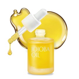 PINKWONDER Jojoba Oil, 0.3 fl oz (10 ml), 100% Natural Ingredients, Golden Jojoba Oil, Beauty Oil, Face, Moisturizing, Organic, Face Oil, Unscented