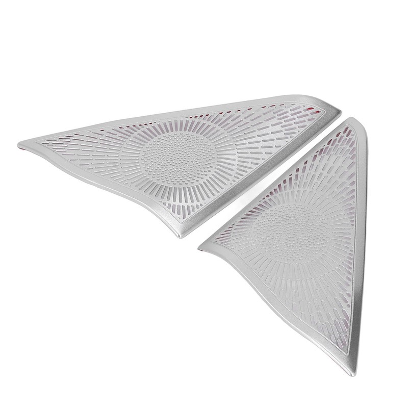 2 Pcs Car Door Speaker Cover Trim Stickers Aluminium Alloy