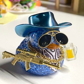 Patito Vaquero(need to assemble)-cowboy rubber duck: cool cartoon car Duck Decoration ,jeep ducking,1 Piece:_style figure7