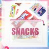HUGNOW 6PCS Snack Bag for Travel Clear Zipper SnackPouch Waterproof