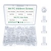 Pzsmocn 120pcs M4*4mm/M4*6mm/M4*8mm PC Transparent Plastic Phillips Round Head Screws
