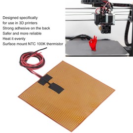 150℃ 7.9 X 7.9in Film Heater Plate Adhesive Pad PI Heating Elements Film Strip Heater Adhesive Polyimide Heater Plate(DC24V 150W) Heat Strips For Pipes heat plate for chicks 24v heater