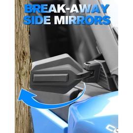 AUPOWER Side Mirrors for 2021-2026 Can-Am Commander,2018-2026 Can-Am Maverick Trail/Sport Accessories, Adjustable Folding Rear View Racing Mirror with Seat Bypass, #715003639