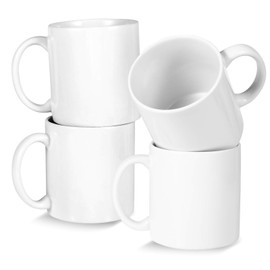 Bycnzb 22oz white Super Large Ceramic Coffee Mugs Large Handles Set of 4