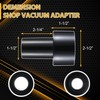 Enhon 2 Pack Hose Adapter 2-1/2 OD To 1-1/2 OD