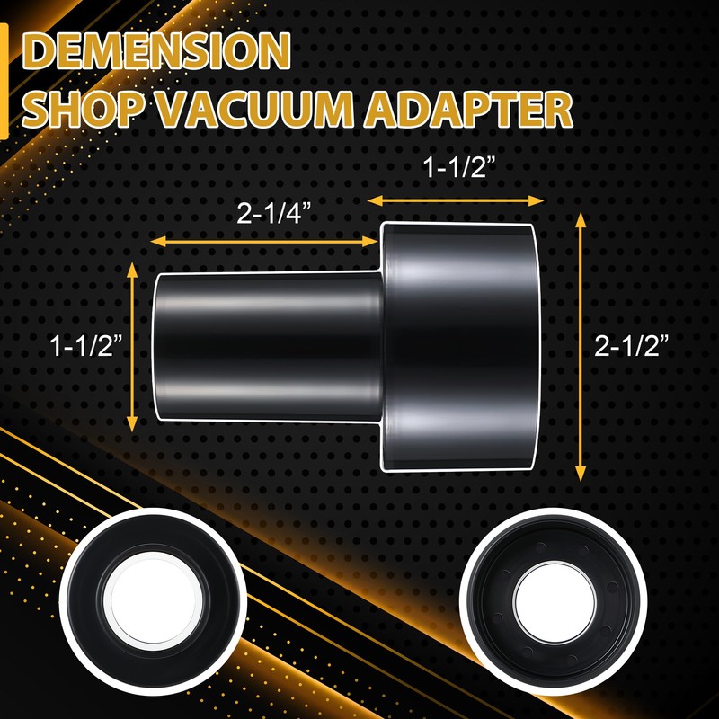 Enhon 2 Pack Hose Adapter 2-1/2 OD To 1-1/2 OD
