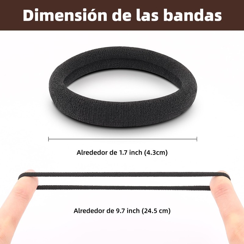 100 Pcs Ligas para Cabello Elásticas, Donas para el Cabello