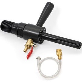 DaduoRi 1 1/4"-7 Male to SDS Max Drill Adapter - Water Injection Capable, Includes Solid Brass Hose Quick Connector - Compatible With Core Bits for Concrete Drilling