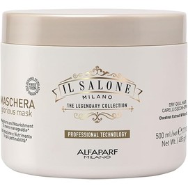 Il Salone Milano Professional Glorious Mask - Hydrating Hair Mask for Dry Hair - Increases Nourishment and Combability with Chestnut Extract & Rice Extract - Salon-Quality Hair Care (17.1 oz / 500 ml)