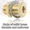CheeMuii 2 pcs Bulkhead Brass Pipe Fitting Anchor Coupling Bulkhead