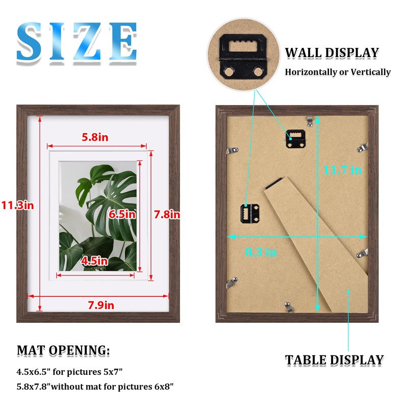 Egofine 11x14 Picture Frames Set of 4, Made of Solid