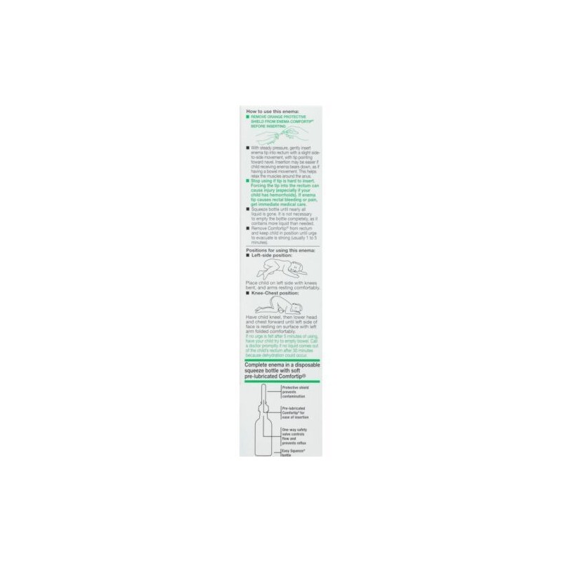 Fleets Pedia-Lax Enema For Children Saline Laxative Latex Free 2.25