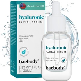 Baebody Hyaluronic Acid Serum for Face, Professional Anti-Aging Topical Facial Serum w Vitamin C  Vitamin E, Reduces Wrinkles  Fine Lines for Radiant 
