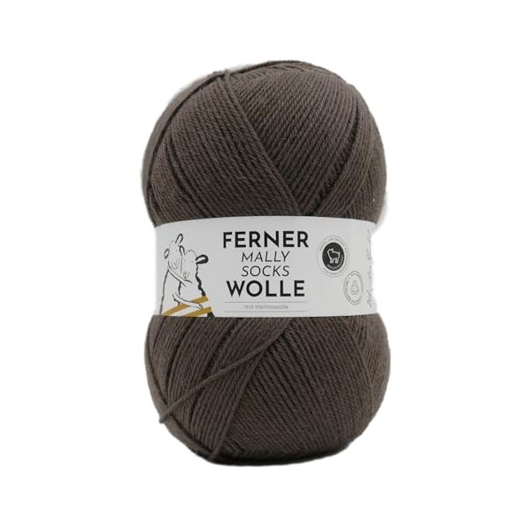 Ferner Wolle Mally Socks Plain Merino Sock Wool, Stocking Wool