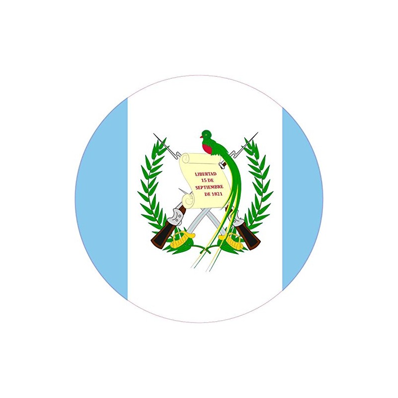 StickerTalk Circular Guatemala Flag Vinyl Sticker, 10 inches by 10