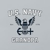 CafePress U.S. Navy Grandpa Blue and White Square Pillow, Decorative