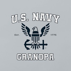 CafePress U.S. Navy Grandpa Blue and White Square Pillow, Decorative Accent Pillow Woven