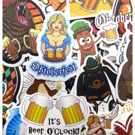 Undisclosed 50pc Random Oktoberfest Beerfest Notebook Laptop DIY Sticker Pack