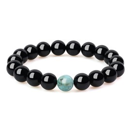 Koai 10mm African Turquoise Onyx Lucky Bracelet, onyx African Turquoise, African Turquoise