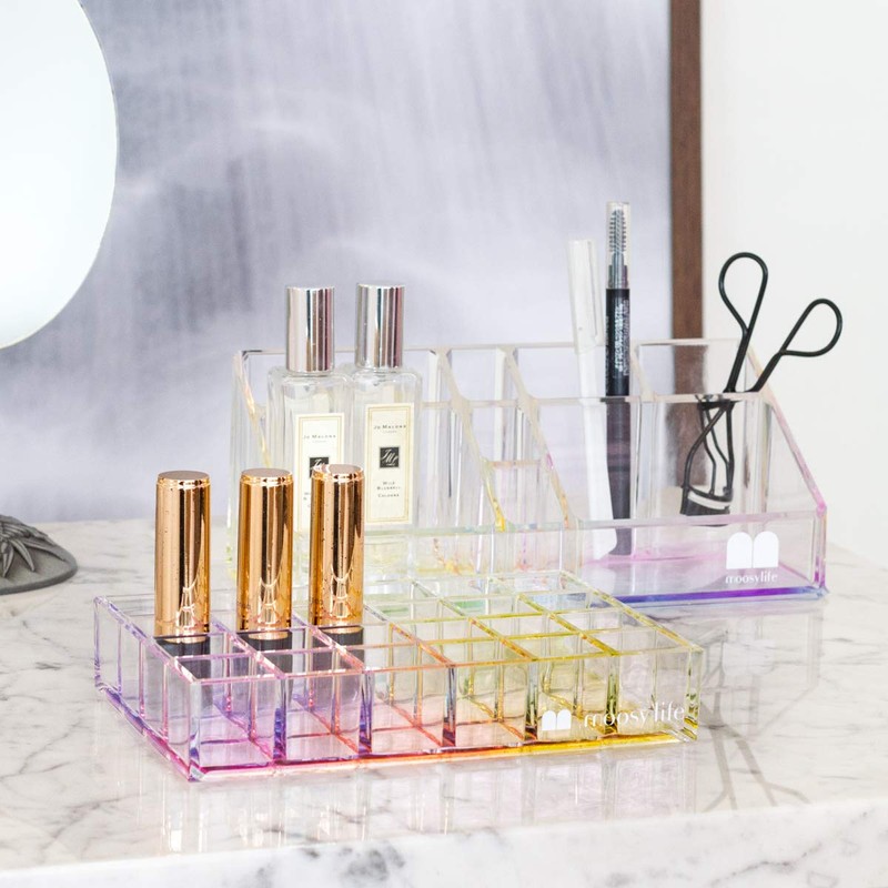 Moosy Life RB03 Rainbow Acrylic Lip Aroma Oil Storage, 24