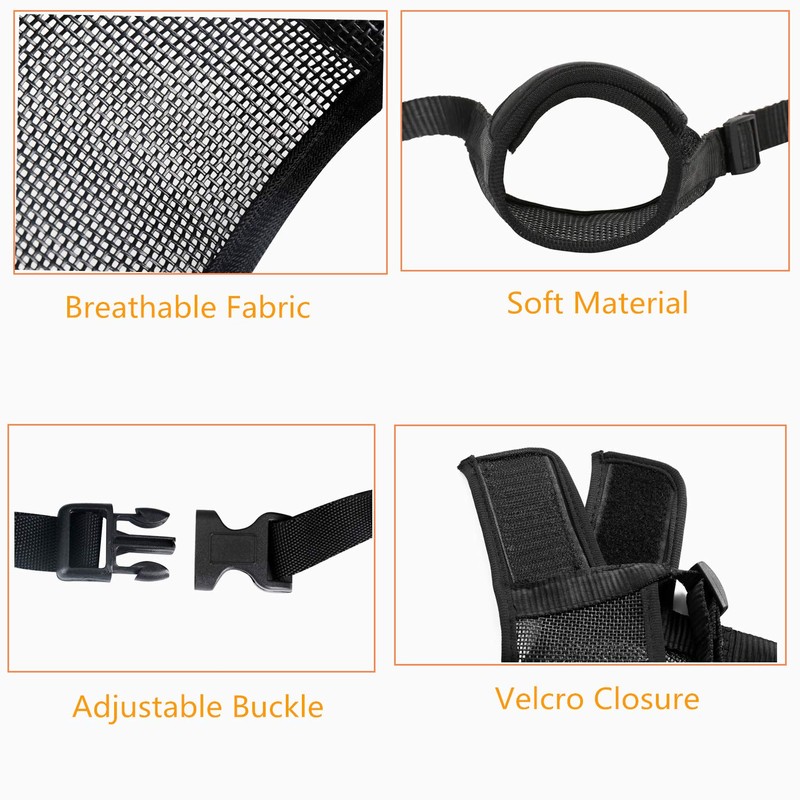 ILEPARK Soft Dog Muzzle, Muzzles with Breathable Beehive Adjustable Fit