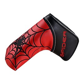 Putter Cover Headcover Pin Fit Scotty Cameron Odyssey Magnetic Closure Spider Spider 4 Colors (Black Net (Red Background))