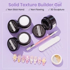 SUPWEE 3PCS 3D Sculpting Gel for Nail Art Hard Molding Nails Non-Stick Hand for Extension Carving Beauty Charms Home DIY Manicure