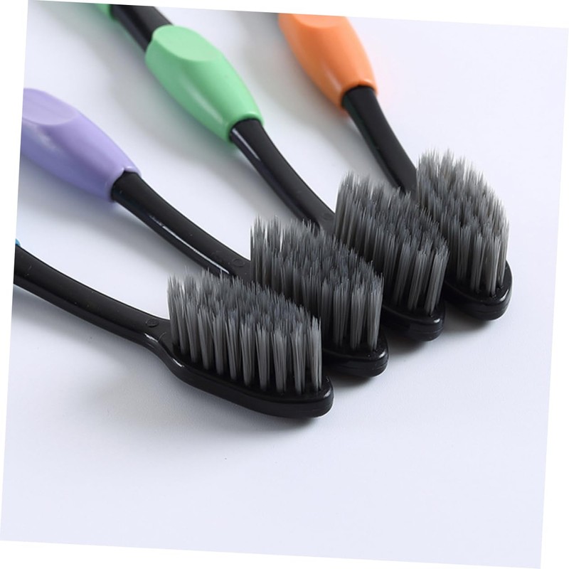 NOLITOY 10pcs Super Soft Bamboo Charcoal Toothbrushes Household for Men