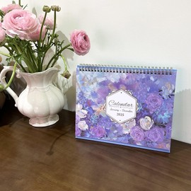 Desk Calendar 2025 Annual Day Planner (9.96" x 8.31"), Weekly/Monthly Date Agenda Organizer with 8 Sheets (240pcs) Planner Stickers, Front Calendar Back Memo