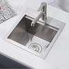 Friho Drop in 15 x 15 Inch Stainless Steel Single