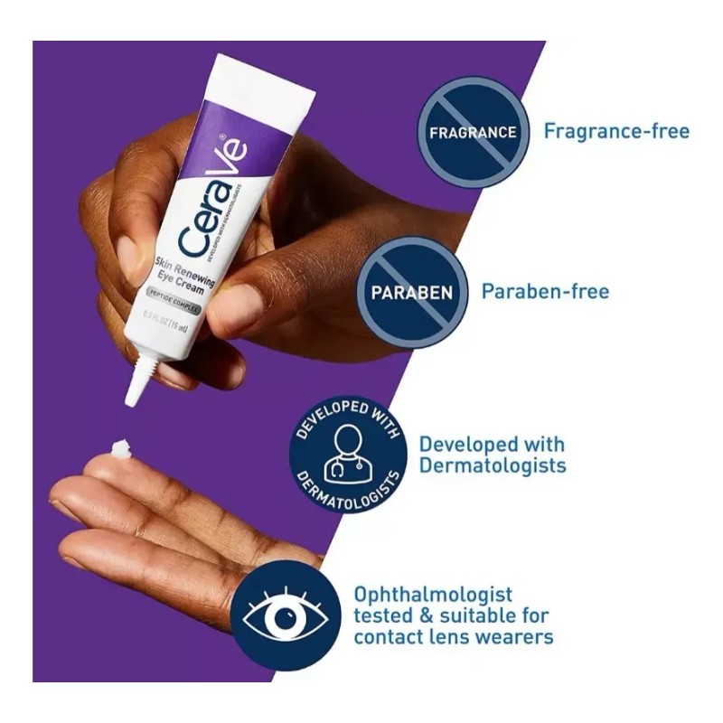 2pz Cerave Crema De Ojos Para Arrugas Con Cafeína Y