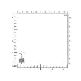 Silvershake 16mmx14mm 925 Sterling Silver Snowflake Dangle Hook Earrings