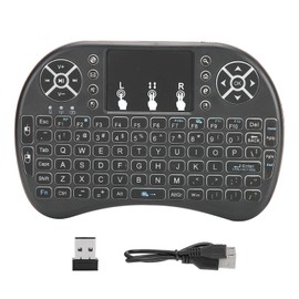 Mini Wireless Keyboard Backlit Black 2.4G RF 10-Meter Working Distance Smart Touchpad