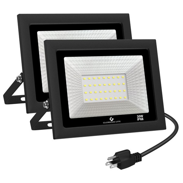 GLORIOUS-LITE LED Flood Lights Outdoor, 100W 10000LM Outside LED Work