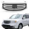 Partsflow Front Upper Grille Grill Assembly Chrome Trim Silvery And