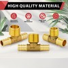 2-Pack EFIELD Pex Crimp 1/2" Pex Tee Brass Fittings, ASTM