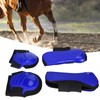 1Set Horse Legguard Leg Protector Leggings PU Thickened Shell Elastic