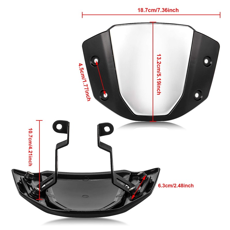 PSLER Motorcycle Windscreen Windshield Wind Deflector for CB650R 2019 2020
