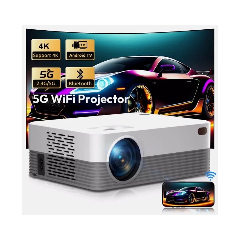 XGODY Mini Portable Smart Projector 4K LED Android 5G WIFI